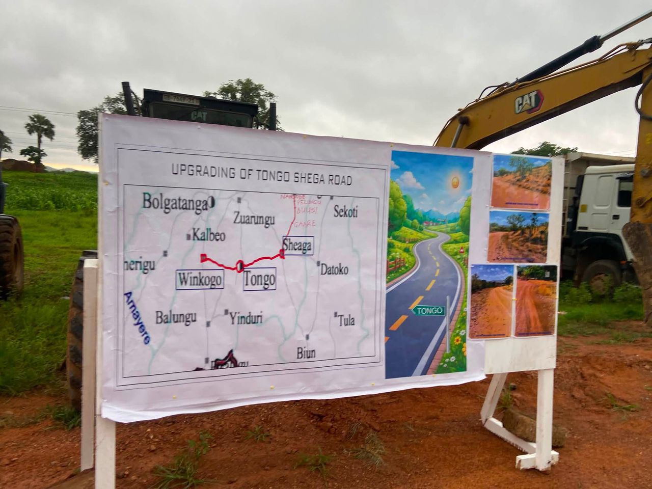 Field inspection of the Sheaga–Pelungu road corridor